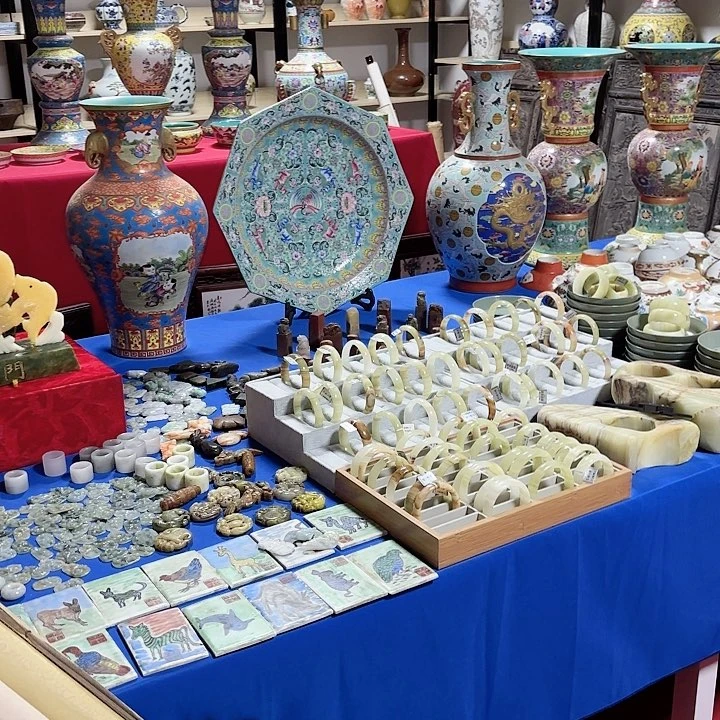 摆件啊*陶瓷摆件不固定一件画卷筒