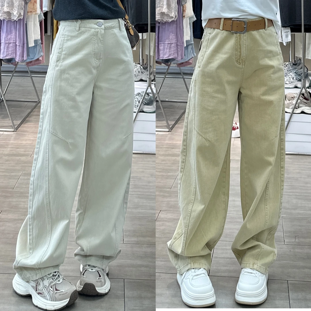 【新款大促】86013#新款复古时髦显瘦百搭弯刀裤