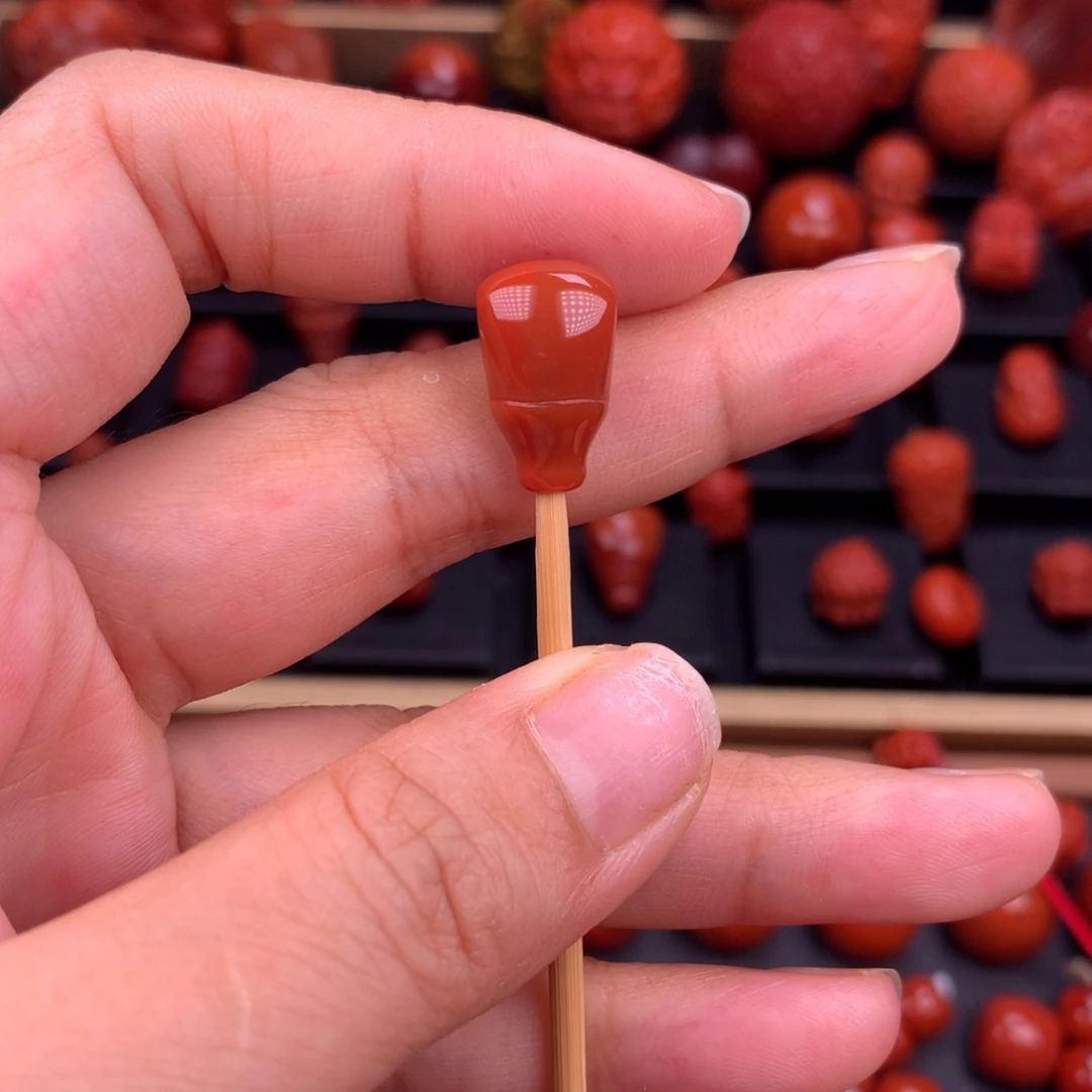 南红玛瑙三通9mm➕未镶嵌