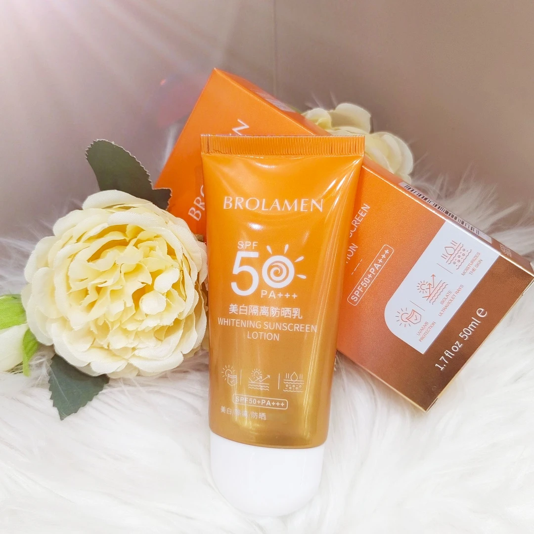 BROLAMEN/柏兰梦美白隔离防晒乳 SPF50 清爽防水防汗防晒霜夏天