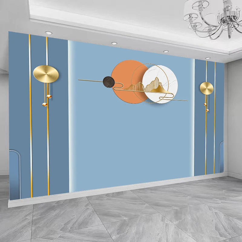 新款电视背景墙壁画现代简约轻奢壁布定制壁纸3d客厅影视墙布