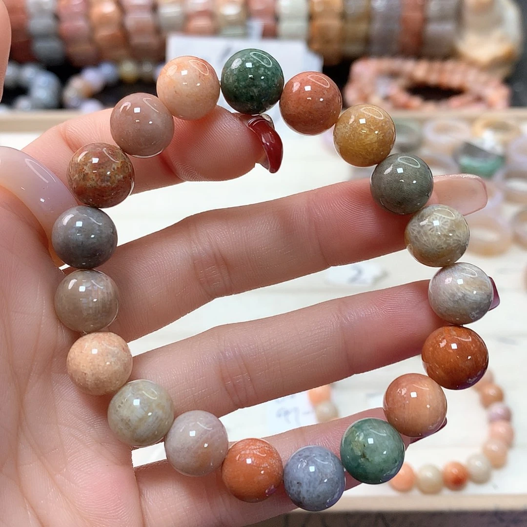 硅化珊瑚（珊瑚玉）手链未镶嵌✿****?861