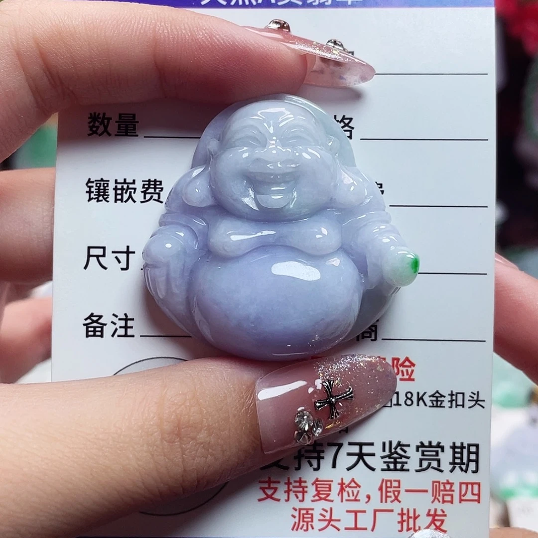 翡翠未镶嵌颈饰佛公19