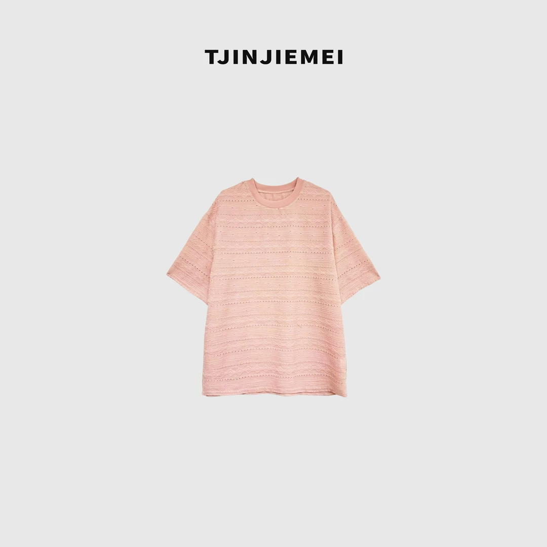 T井姐妹【水灵灵】夏季休闲显瘦百搭宽松减龄短袖DX2504-TJ283