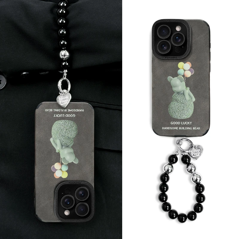 适用于苹果16华为OPPO小米VIVO高级感百搭瞳眼羊巴皮手机壳VA0073