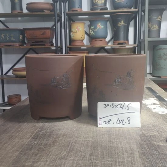 紫砂花盆库存尾货清仓