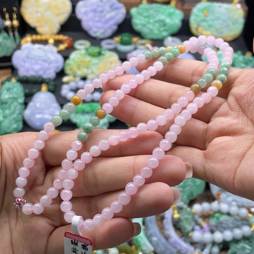 翡翠未镶嵌颈饰代编织