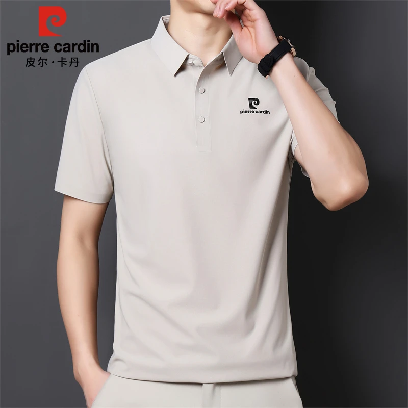 皮尔卡丹短袖t恤男士夏季新款商务polo衫休闲翻领薄款宽松T恤男装