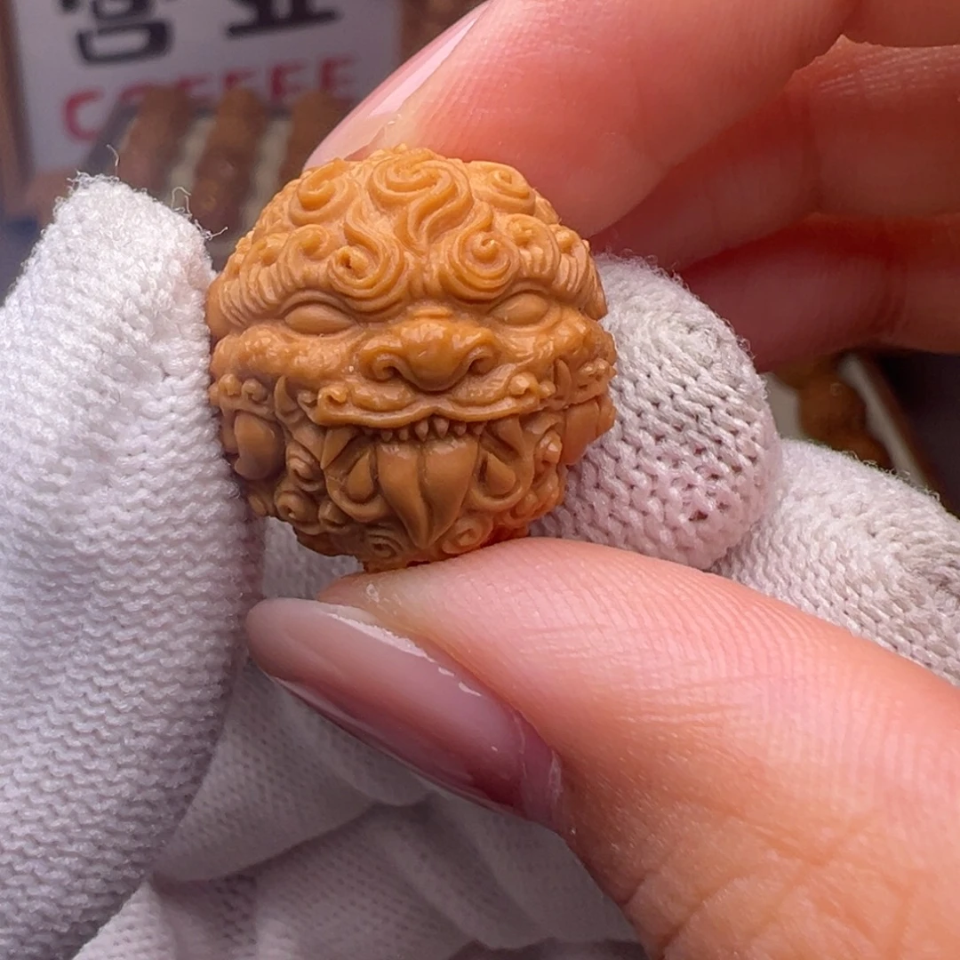 猴头核桃把件精修款唐狮全品有正常封口线