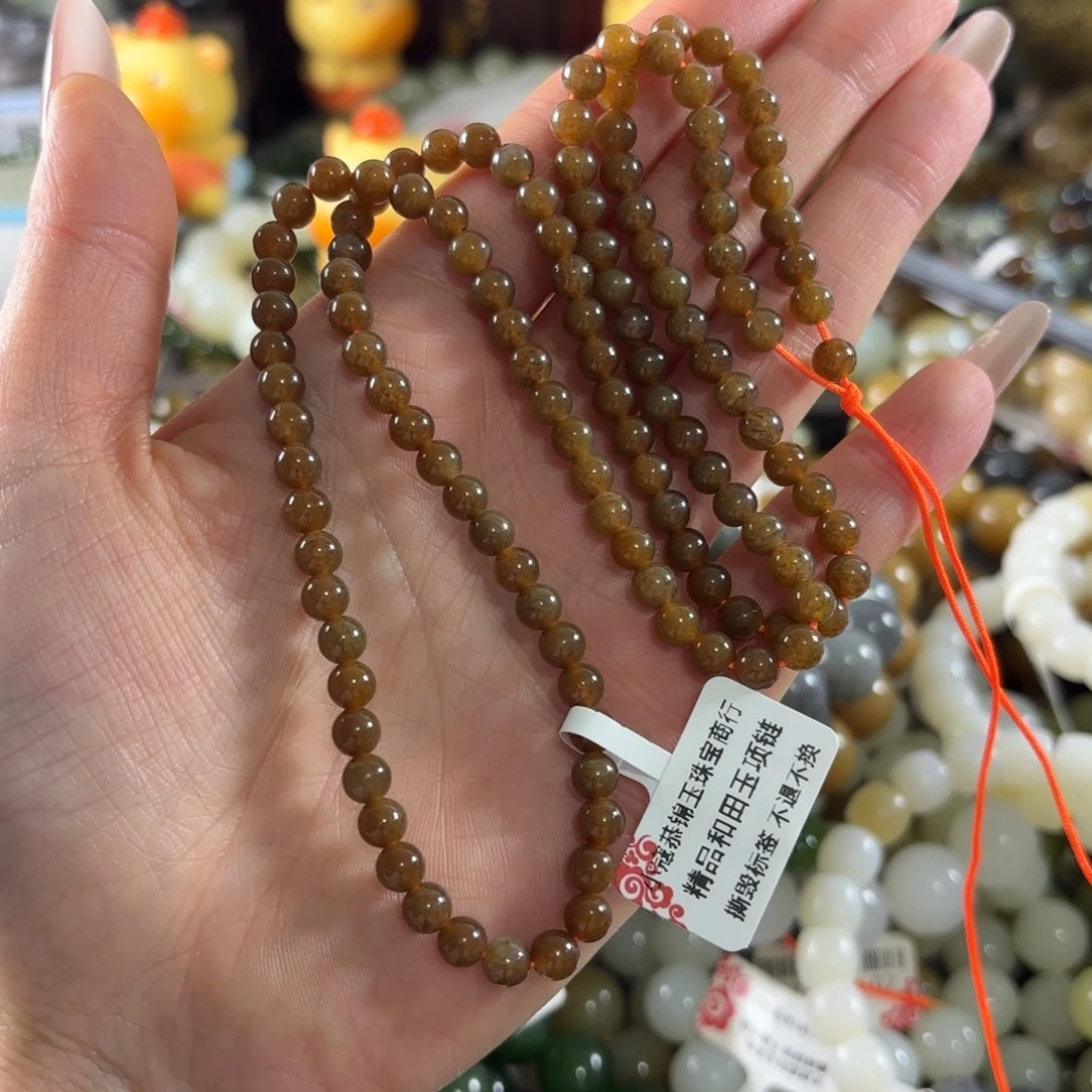 陈***一和田玉未镶嵌手串42