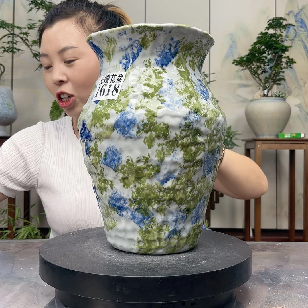 紫砂花盆王嫂花盆直播0604-1618无孔 高 30口20