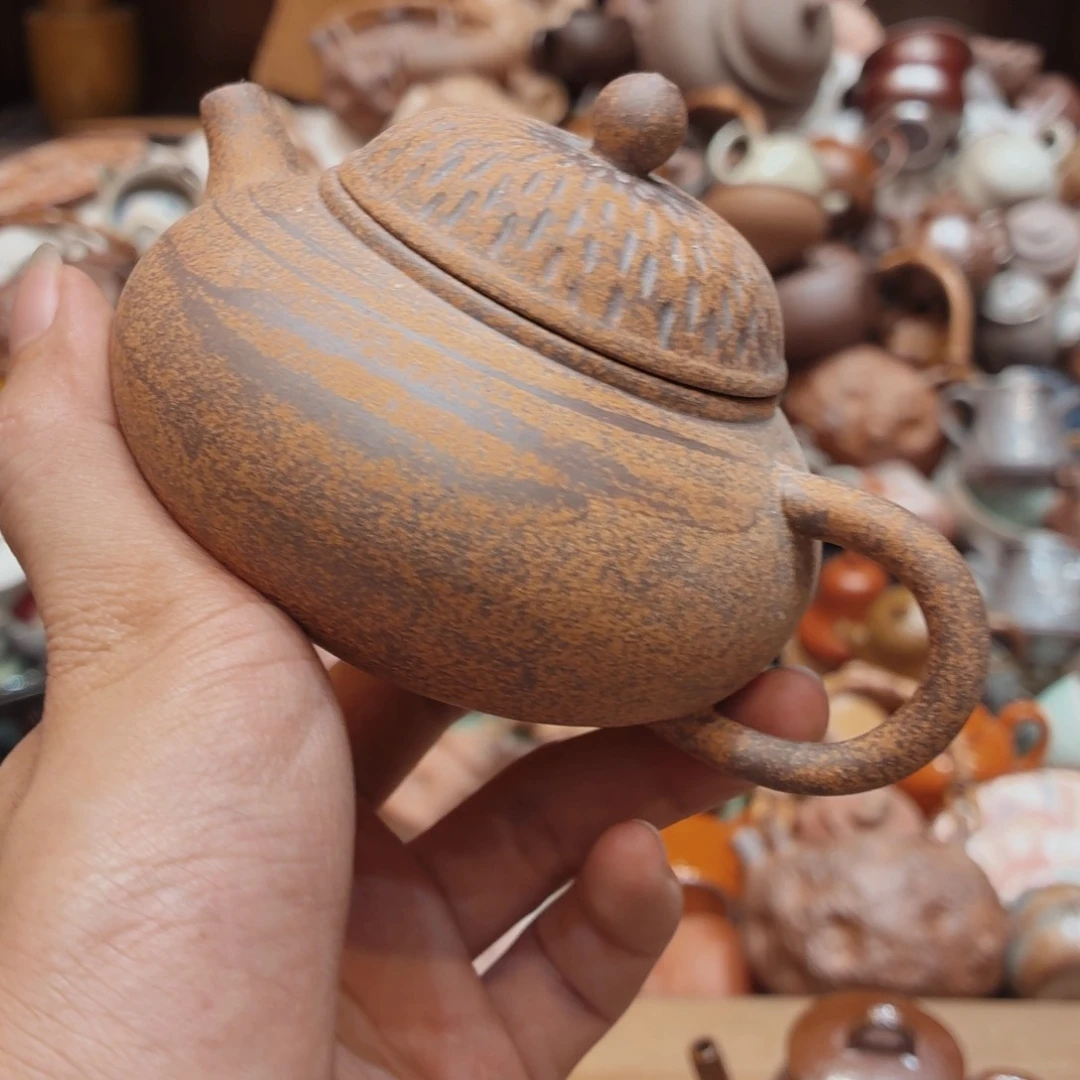 柴烧老岩泥手工茶器皿