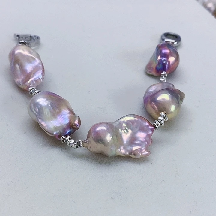 银S925镶嵌耳饰淡水珍珠