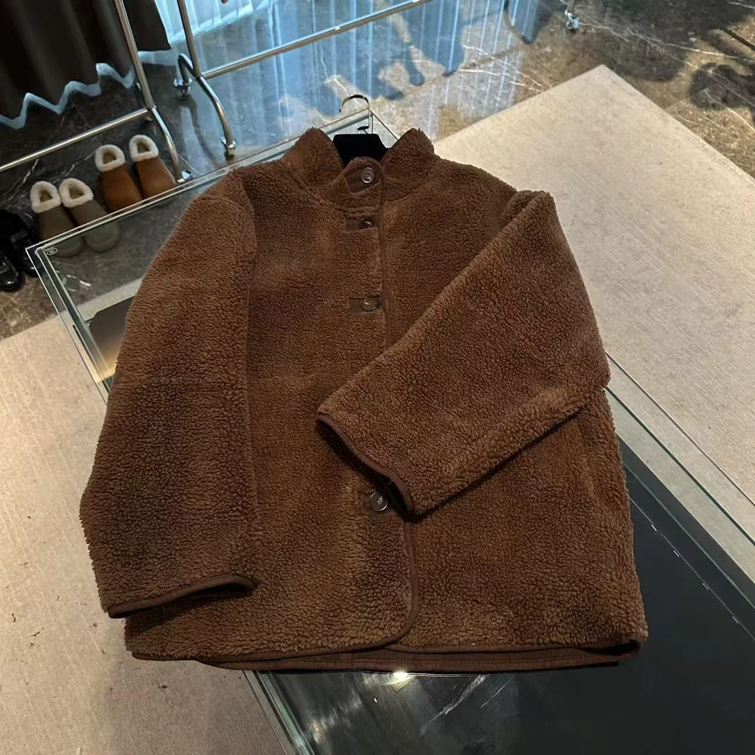 翻领手工立体裁剪高级感外套 J000348