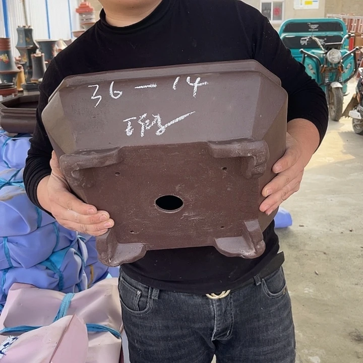 紫砂花盆紫色或白色