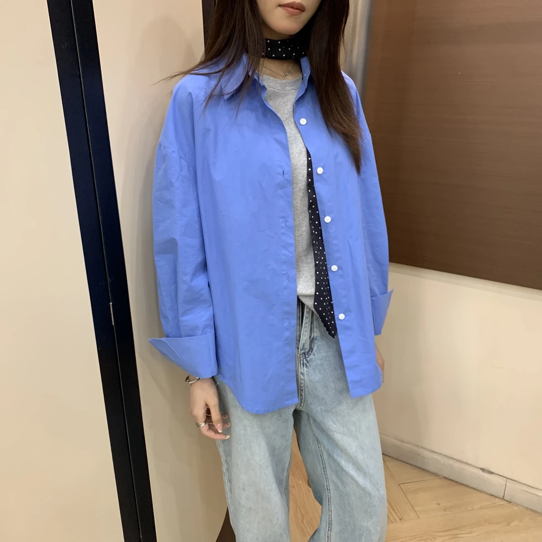 【欧尼专享】5215#通勤别致高级感防晒衬衫春秋设计感小众长袖叠穿