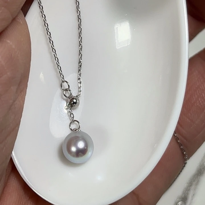 海水珍珠颈饰银S925镶嵌举**子