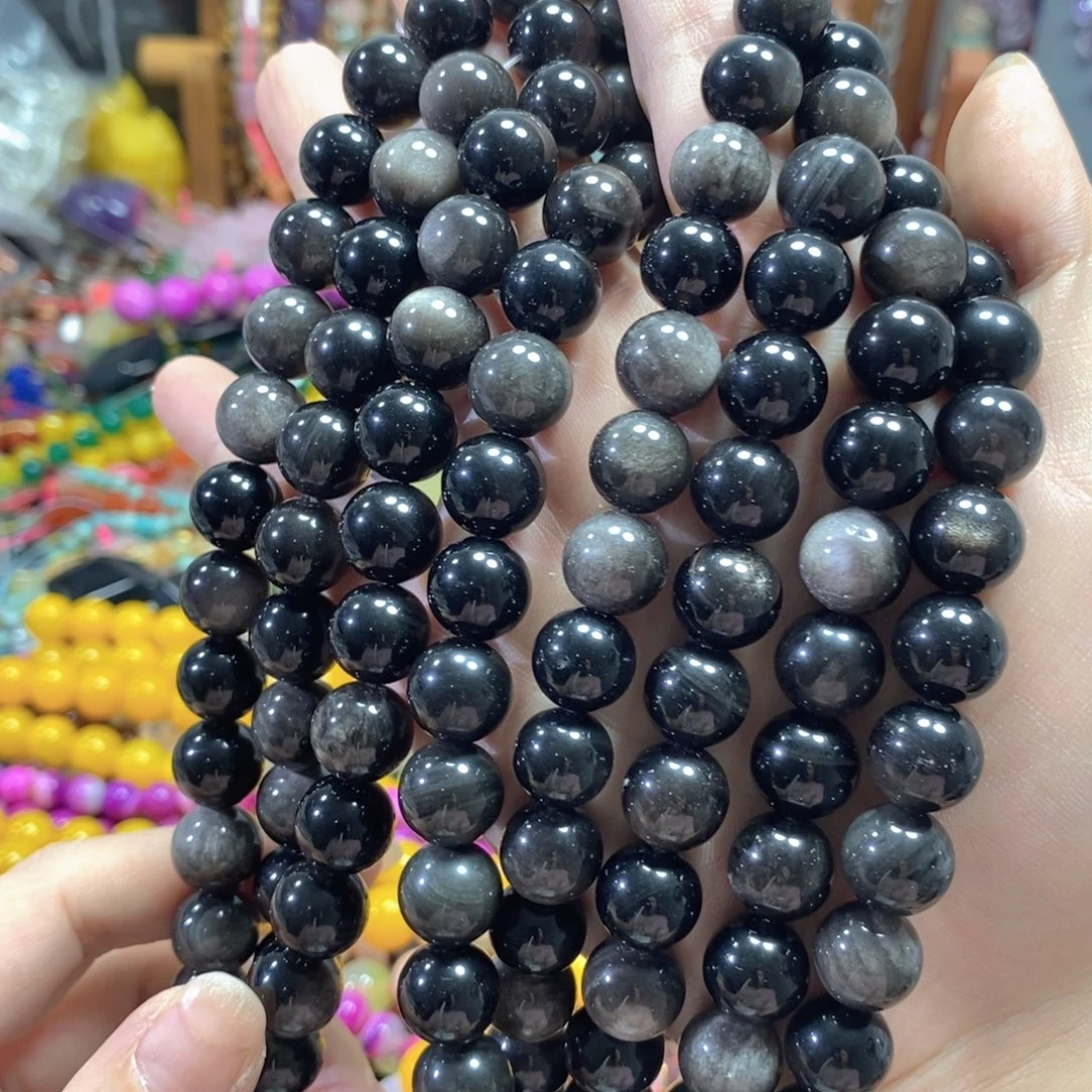 玛瑙/玉髓足银镀金镶嵌珠宝半成品银耀一条卡12mm