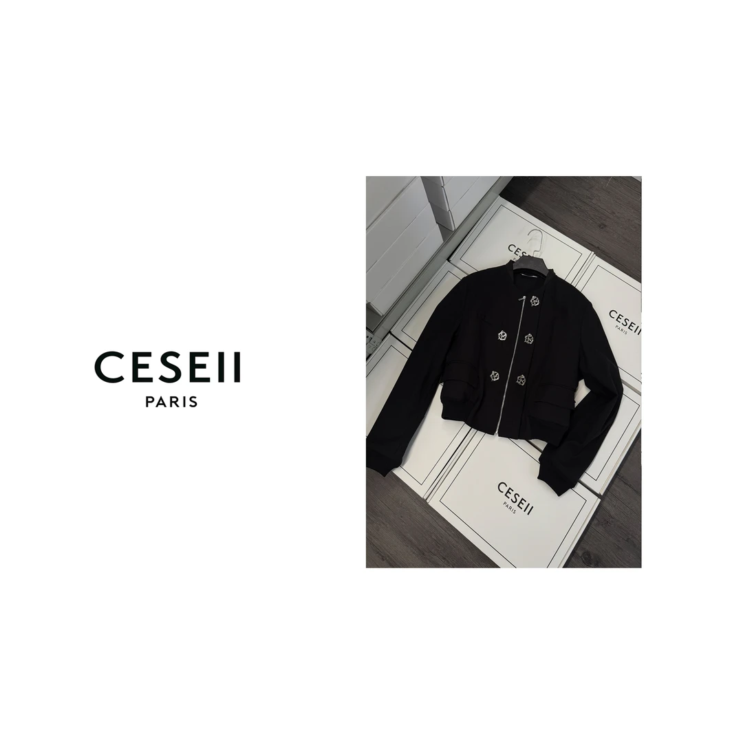 【25XJ646】CESEII秋冬必入高品质羊毛混纺外套