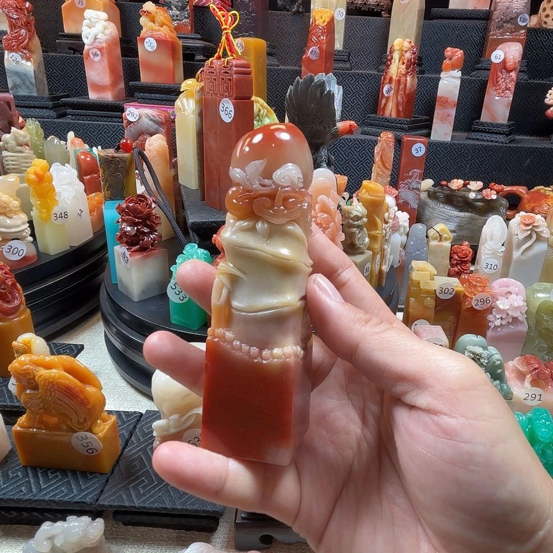 寿山石印石桃子印章