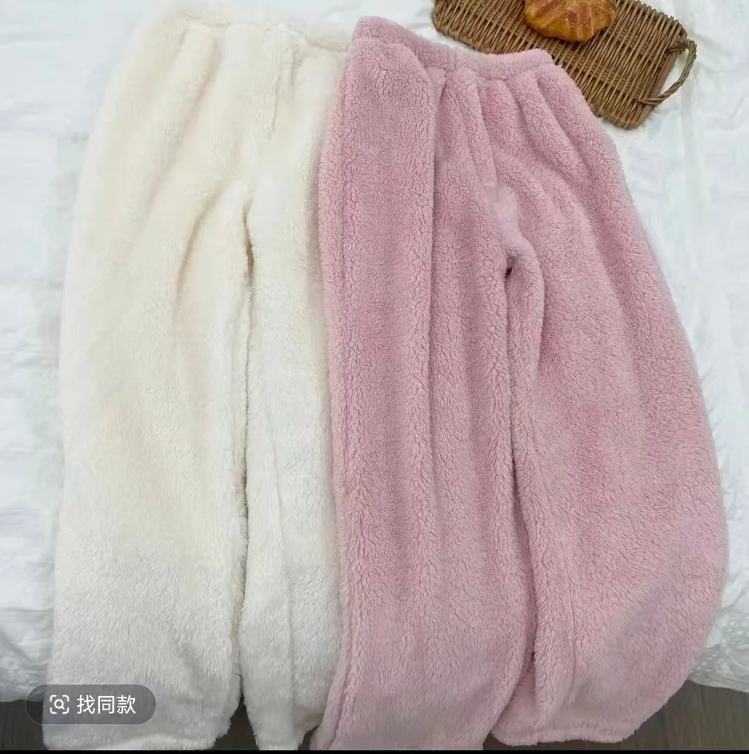 保暖女松紧带冬季睡衣家居服套装家居服