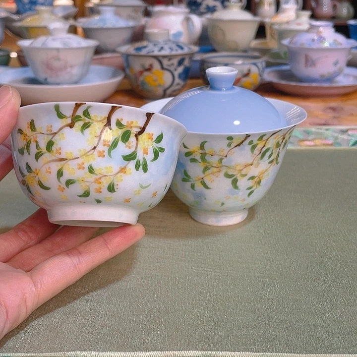 【闪购商品】桂影弄月盖碗➕君吟茶杯