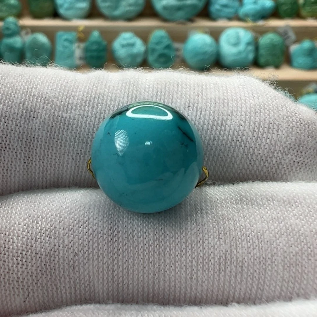 未镶嵌绿松石圆珠12.7mm