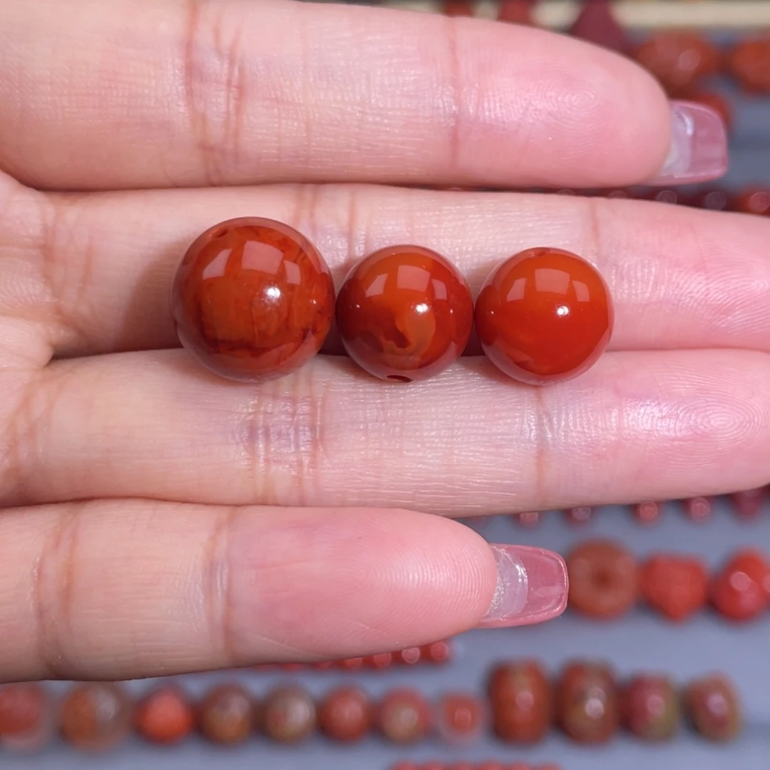 南红玛瑙瓦西圆珠未镶嵌非*