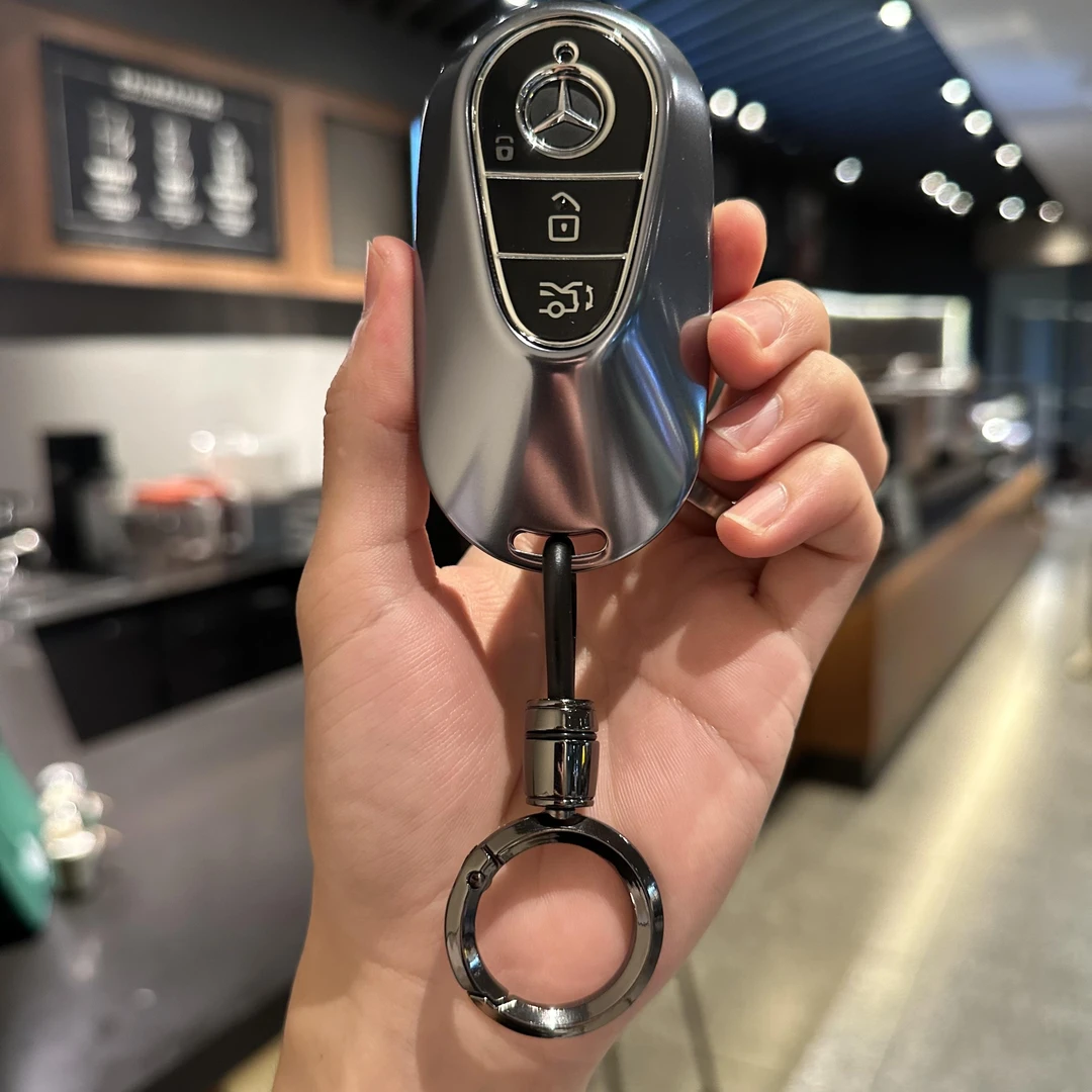 适用奔驰e300l钥匙套glc300/e260l简约高档男士扣新e级c级glb车包