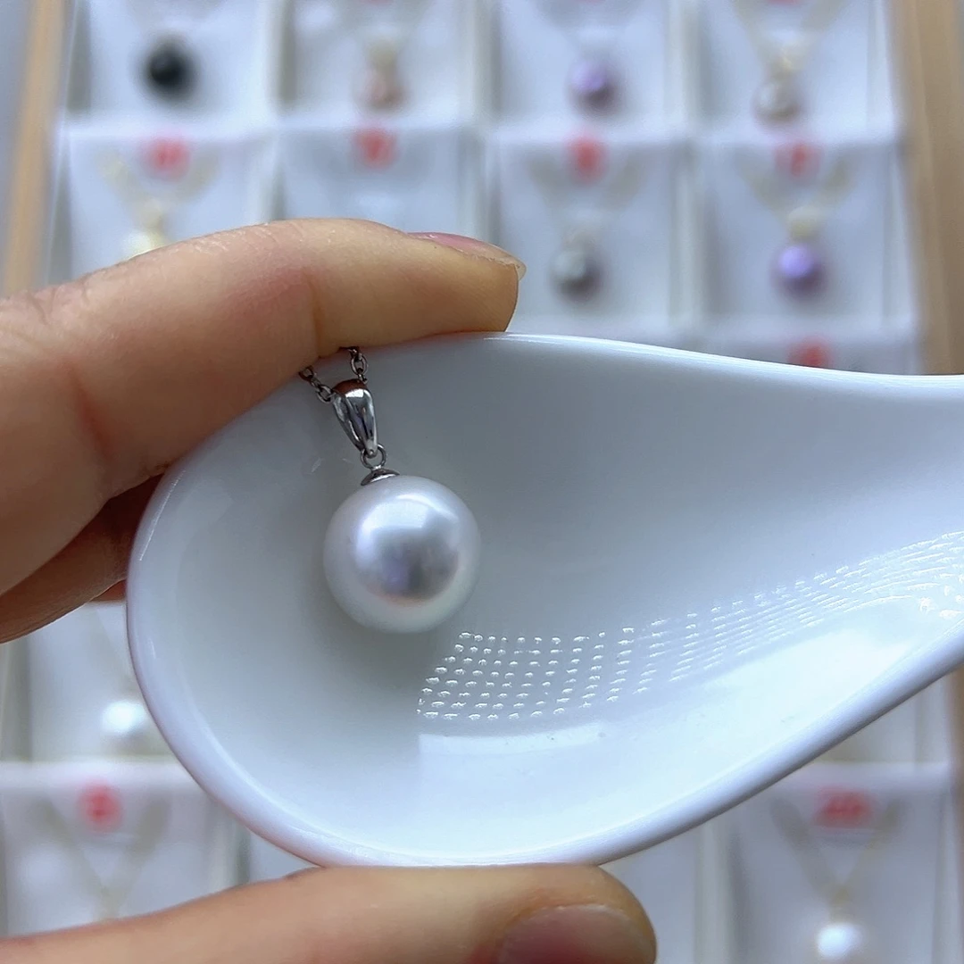 承***妹18K金镶嵌淡水珍珠吊坠(不含链)