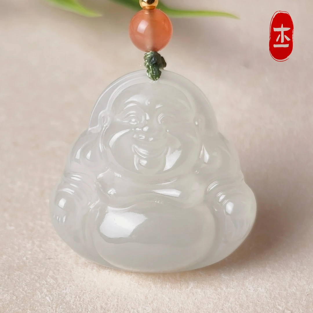木一精品和田玉佛公大肚佛吊坠女款女士吊坠百搭多样性拍一发一