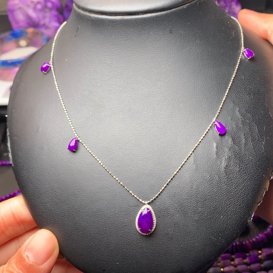 苏纪石（舒俱来）项链18K金镶嵌