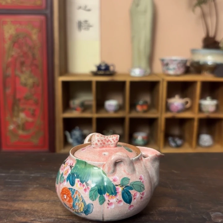 柴烧纯手工手绘陶瓷