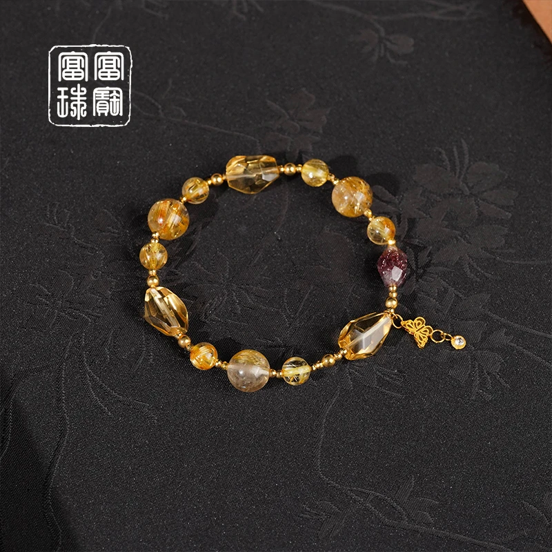 【羽希】富富珠宝 水晶18k金百搭手串（天然珠宝多样性发）