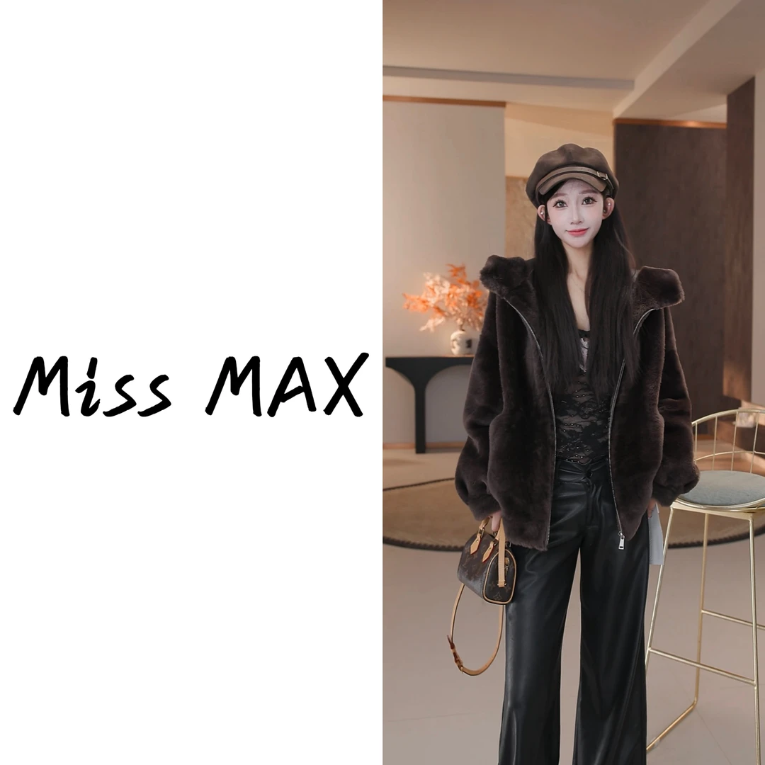 【思思专属】进口 带帽款 原生态皮毛一体 真皮真毛  外套 250982