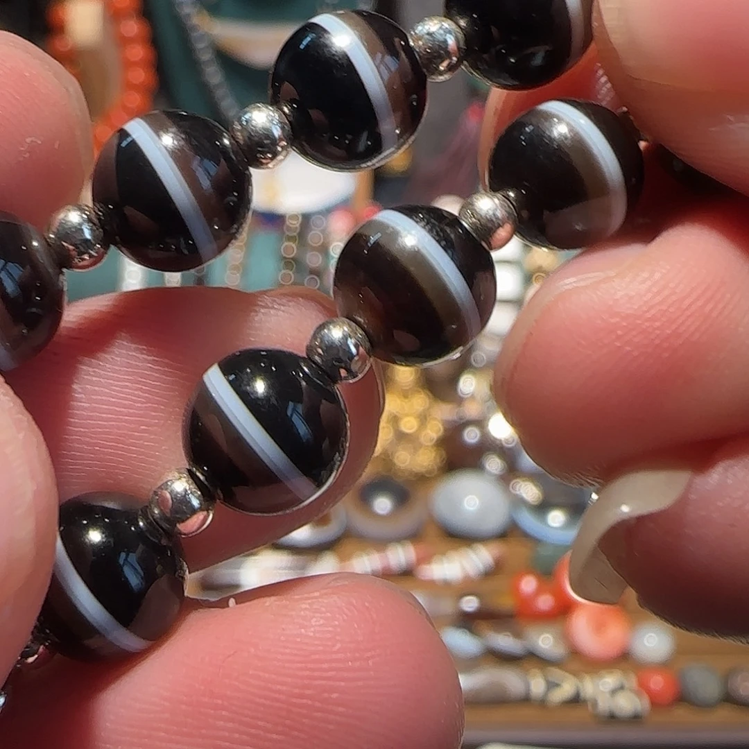 玛瑙/玉髓合金颈饰