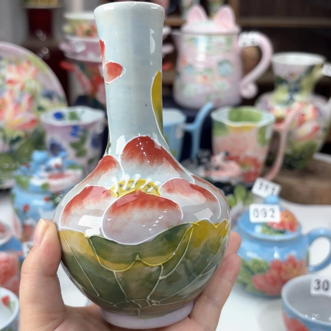 景德镇手绘高温釉下彩陶瓷茶具