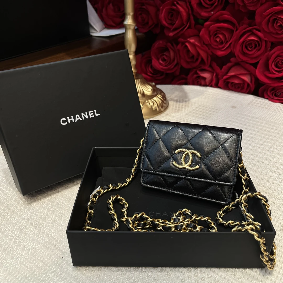 99新 Chanel/香奈儿 chanel/香奈儿23c新款mini小斜挎包卡包