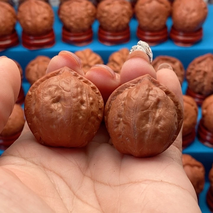 猛***腿文玩核桃把件水晶佛