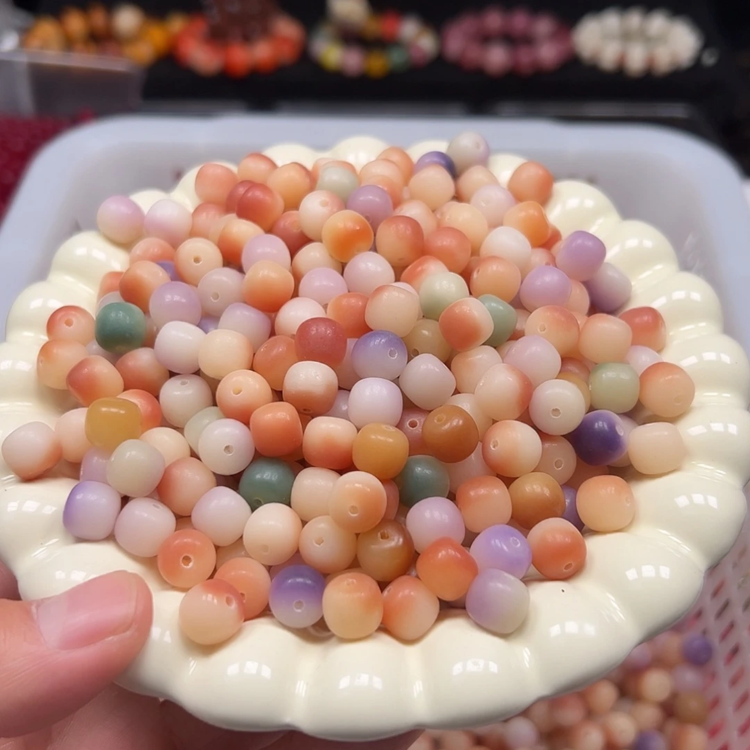 菩提根/象牙果手串500颗10尺寸桶珠野梅