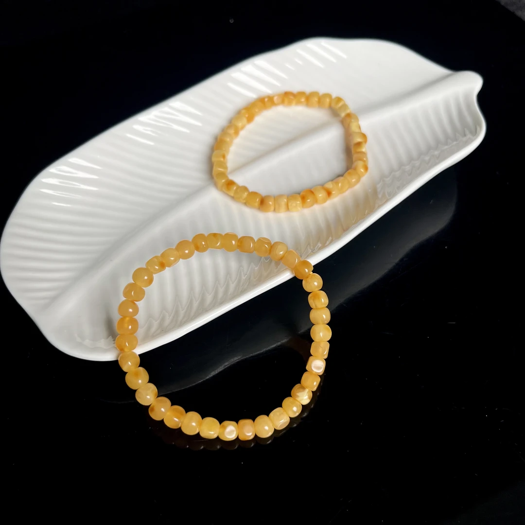 白花蜜方糖手串5mm+C2007多样性发其一女士礼物