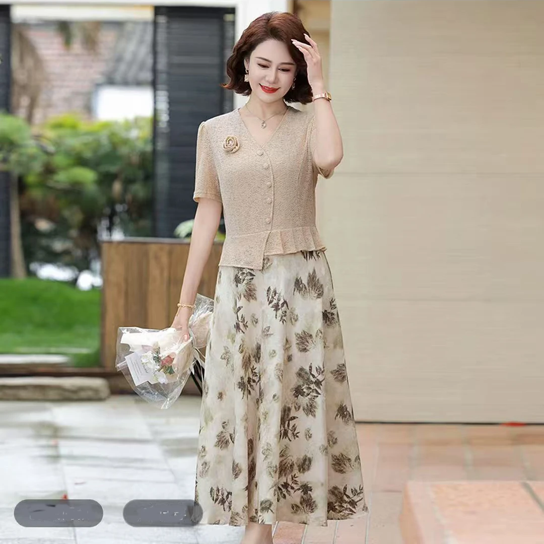 F007 优雅气质碎花长裙法式连衣裙时尚显瘦抽绳嘻哈风A字版连衣裙