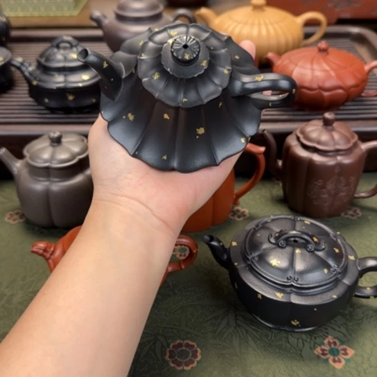 茶壶紫砂云炉焐灰洒金