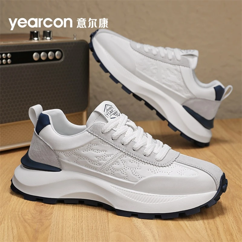 YEARCON/意尔康男鞋夏季透气时尚运动休闲鞋潮流百搭厚底老爹潮鞋