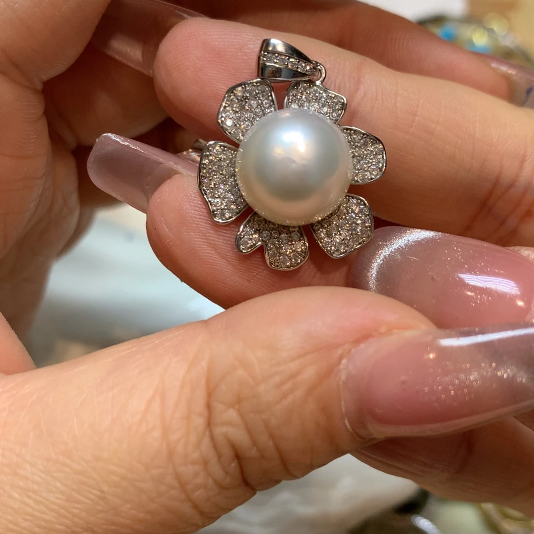 海水珍珠颈饰银S925镶嵌