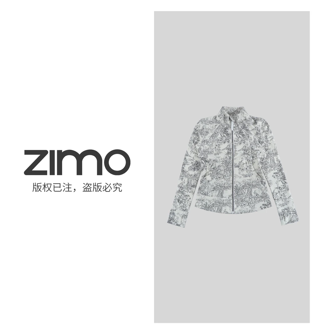 空气层软壳无帽拉链外套森林204-zimo-瑜伽健身瑜伽服健服YFWT204