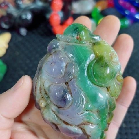 紫金钵盂菩提把件