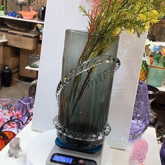 琉璃花瓶高32厘米口径14厘米