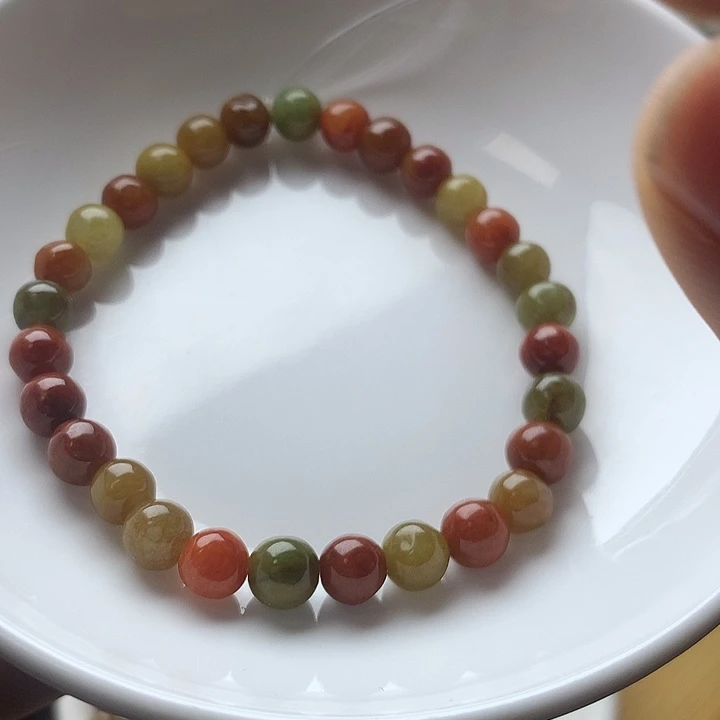 翡翠散珠烤色不规则特色珠子