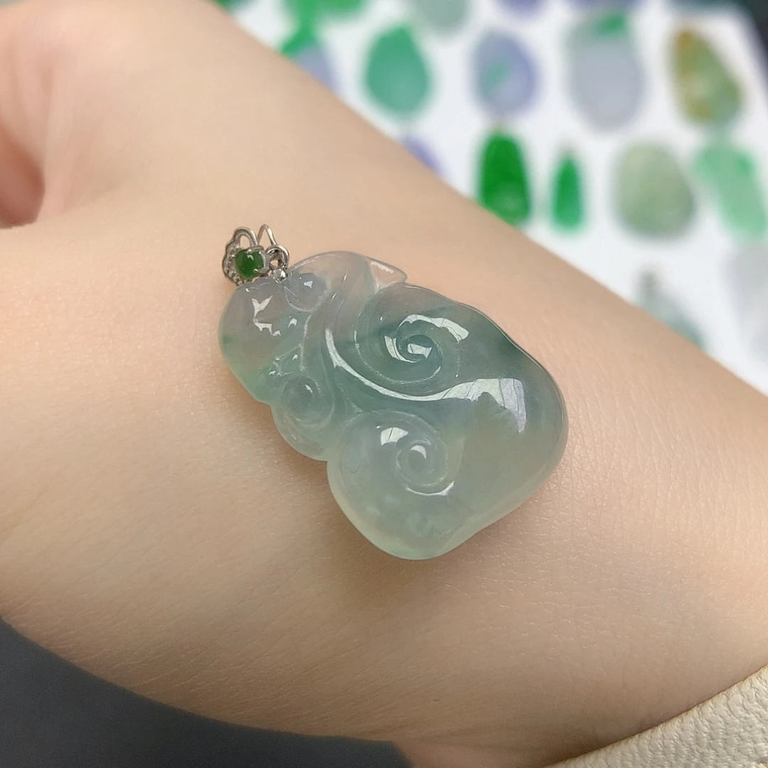 翡翠颈饰18K金镶嵌8888888888